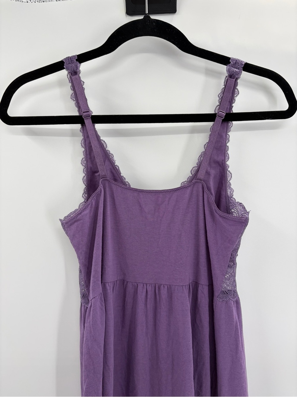 Y2K 2000s Purple Lace Girly Midi Nightgown Slip Dress Lounge Sleepwear Medium M - Picture 8 of 13